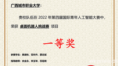 4项国奖！我校智能工程学院学子在 第四届国际青年人工智能大赛中斩获佳绩